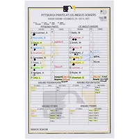 Pittsburgh Pirates Game-Used Lineup Card vs. Los Angeles Dodgers on July 4, 2023