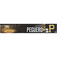 Liover Peguero Pittsburgh Pirates Player-Issued Black Nameplate from the 2023 MLB Season