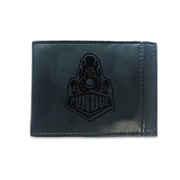 Black Purdue Boilermakers Hybrid Leather Front Pocket Bi-Fold Wallet with Money Clip