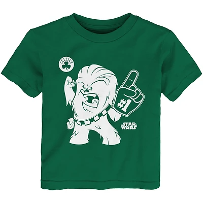 Toddler Green Boston Celtics Star Wars Chewie #1 Fan T-Shirt