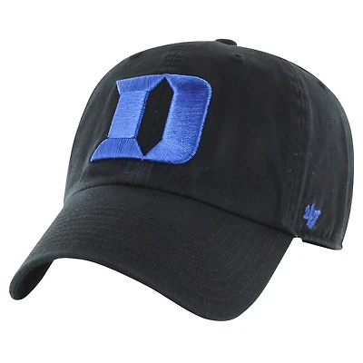 Men's '47 Black Duke Blue Devils Clean Up Adjustable Hat