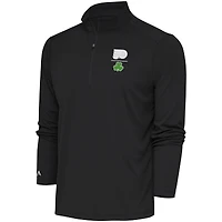 Men's Antigua  Charcoal Philadelphia Flyers Shamrock Tribute Quarter-Zip Pullover Top