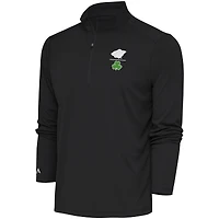 Men's Antigua  Charcoal Minnesota Wild Shamrock Tribute Quarter-Zip Pullover Top