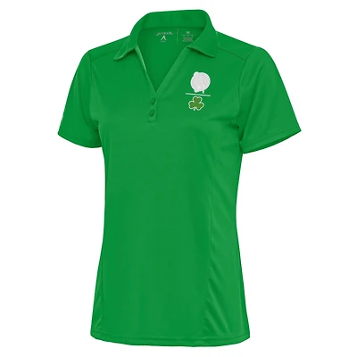 Women's Antigua Kelly Green Boston Celtics Shamrock Tribute Polo