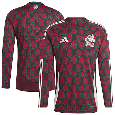 Men's adidas Burgundy Mexico National Team 2024 Long Sleeve Replica Jersey