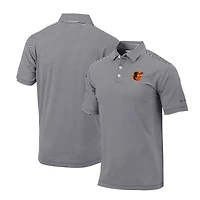 Men's Columbia Black Baltimore Orioles Omni-Wick Club Invite Polo