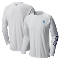 Men's Columbia White Tampa Bay Rays Terminal Tackle Long Sleeve T-Shirt