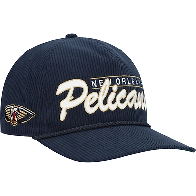 Men's '47 Navy New Orleans Pelicans Double Header Sidepatch Cord Hitch Adjustable Hat