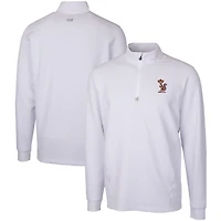 Men's Cutter & Buck  White Minnesota Golden Gophers Vault DryTec Traverse Stretch Quarter-Zip Pullover