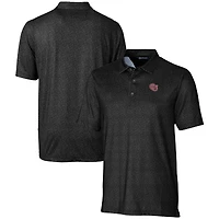 Men's Cutter & Buck  Black Oklahoma Sooners Vault Pike Micro Floral Print Stretch Polo