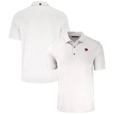 Men's Cutter & Buck  White South Carolina Gamecocks Vault Forge Eco Stretch Recycled Polo