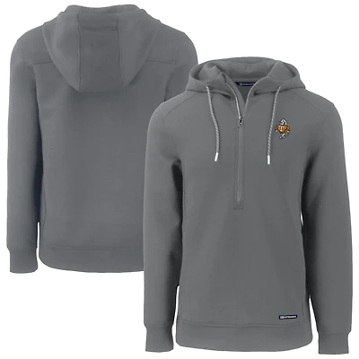 Men's Cutter & Buck  Gray Tennessee Volunteers Roam Eco Recycled Half-Zip Hoodie