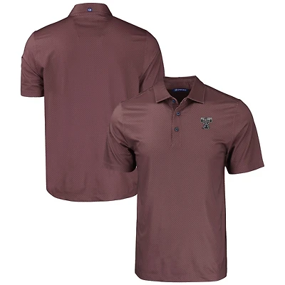 Men's Cutter & Buck  Maroon Texas A&M Aggies Pike Eco Tonal Geo Print Stretch Recycled Polo