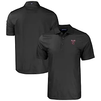 Men's Cutter & Buck  Black Texas A&M Aggies Pike Eco Tonal Geo Print Stretch Recycled Polo