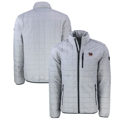 Men's Cutter & Buck  Gray South Carolina Gamecocks Vault Rainier PrimaLoft Eco Insulated Full-Zip Puffer Jacket