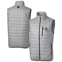 Men's Cutter & Buck  Gray Tennessee Volunteers Vault Rainier PrimaLoft Eco Insulated Full-Zip Puffer Vest