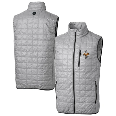 Men's Cutter & Buck  Gray Tennessee Volunteers Vault Rainier PrimaLoft Eco Insulated Full-Zip Puffer Vest