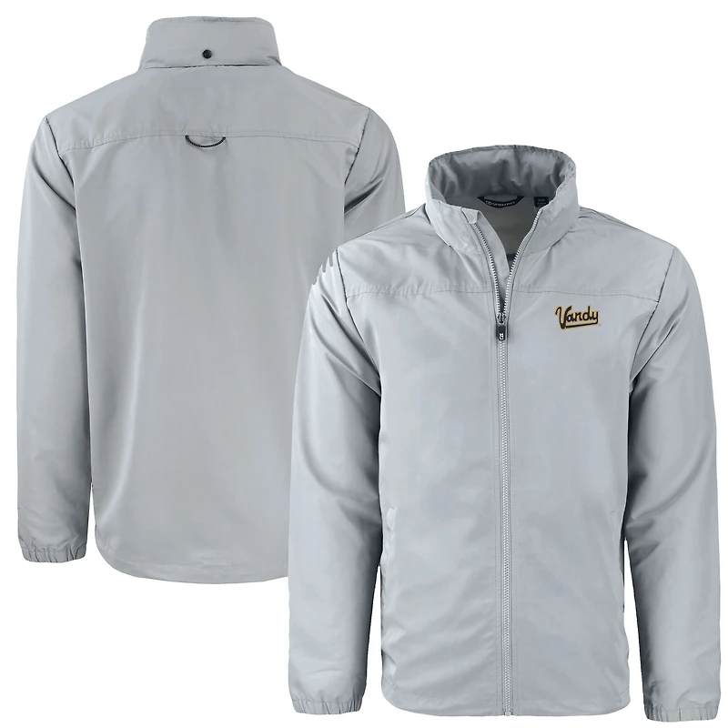 Men's Cutter & Buck  Gray Vanderbilt Commodores Vault Charter Eco Recycled Full-Zip Jacket