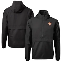 Men's Cutter & Buck  Black Texas Longhorns Vault Charter Eco Recycled Half-Zip Anorak Jacket