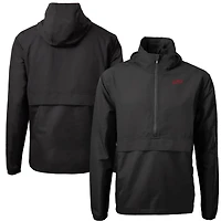 Men's Cutter & Buck  Black SMU Mustangs Vault Charter Eco Recycled Half-Zip Anorak Jacket