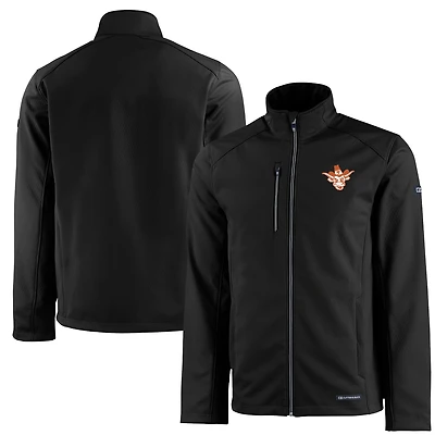 Men's Cutter & Buck Texas Longhorns Vault Evoke Eco Softshell Recycled Full-Zip Jacket