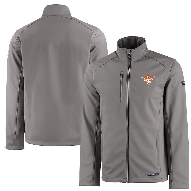 Men's Cutter & Buck Texas Longhorns Vault Evoke Eco Softshell Recycled Full-Zip Jacket