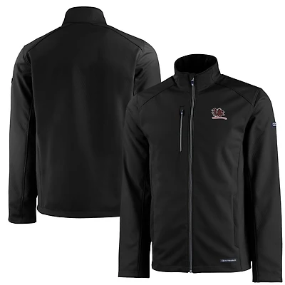 Men's Cutter & Buck  Black South Carolina Gamecocks Vault Evoke Eco Softshell Recycled Full-Zip Jacket