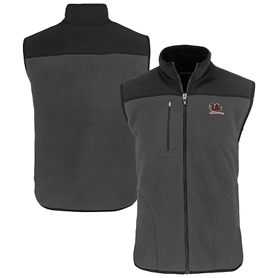 Men's Cutter & Buck  Gray South Carolina Gamecocks Vault Cascade Eco Sherpa Fleece Full-Zip Vest