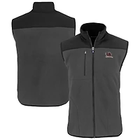 Men's Cutter & Buck  Gray South Carolina Gamecocks Vault Cascade Eco Sherpa Fleece Full-Zip Vest