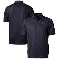 Men's Cutter & Buck  Black South Carolina Gamecocks Vault DryTec Pike Double Dot Print Stretch Polo