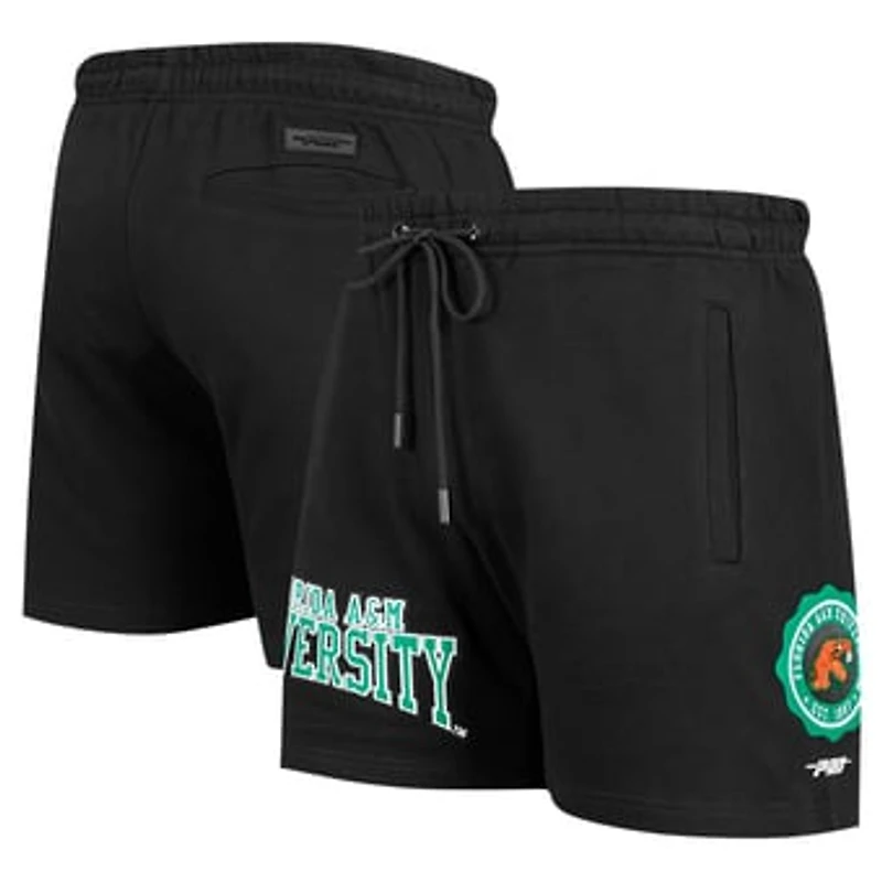Men's Pro Standard Black Florida A&M Rattlers Crest Shorts