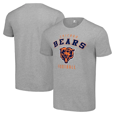 Men's Starter Heather Gray Chicago Bears Logo T-Shirt