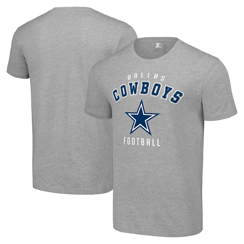 Men's Starter Heather Gray Dallas Cowboys Logo T-Shirt