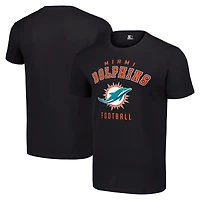 Men's Starter Black Miami Dolphins Logo T-Shirt