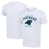 Men's Starter White Carolina Panthers Logo T-Shirt