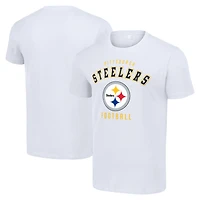 Men's Starter White Pittsburgh Steelers Logo T-Shirt