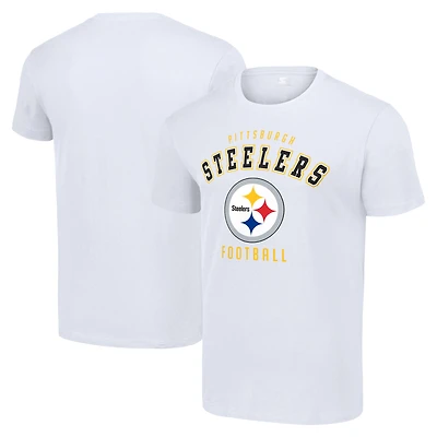 Men's Starter White Pittsburgh Steelers Logo T-Shirt