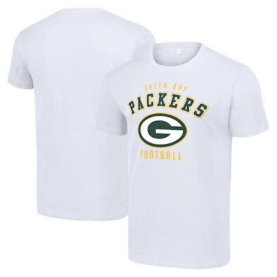Men's Starter White Green Bay Packers Logo T-Shirt
