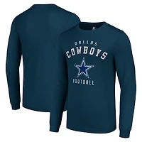Men's Starter Navy Dallas Cowboys Long Sleeve T-Shirt