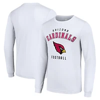 Men's Starter White Arizona Cardinals Long Sleeve T-Shirt