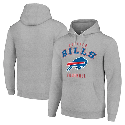 Unisex Starter Heather Gray Buffalo Bills Logo Pullover Hoodie