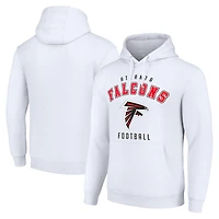 Unisex Starter White Atlanta Falcons Logo Pullover Hoodie