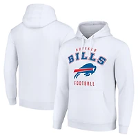 Unisex Starter White Buffalo Bills Logo Pullover Hoodie