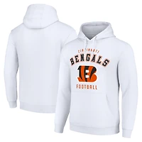 Unisex Starter White Cincinnati Bengals Logo Pullover Hoodie