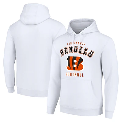 Unisex Starter White Cincinnati Bengals Logo Pullover Hoodie