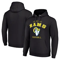 Unisex Starter Black Los Angeles Rams Logo Pullover Hoodie
