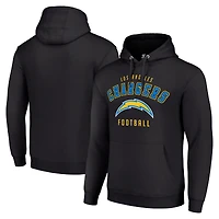 Unisex Starter Black Los Angeles Chargers Logo Pullover Hoodie