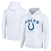 Unisex Starter White Indianapolis Colts Logo Pullover Hoodie