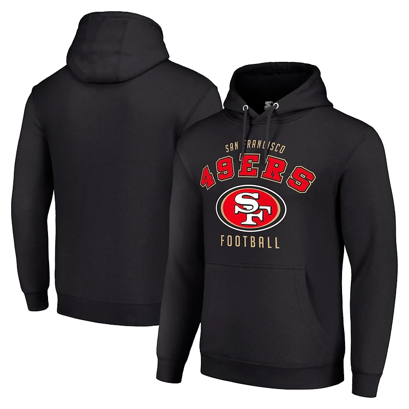 Unisex Starter Black San Francisco 49ers Logo Pullover Hoodie