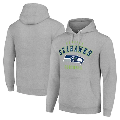 Unisex Starter Heather Gray Seattle Seahawks Logo Pullover Hoodie